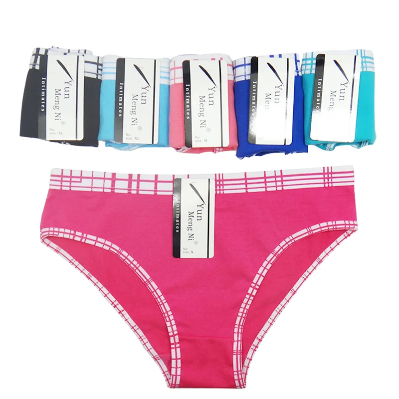 WTEMPO 6 Pcs/Lot Brand Cotton Solid Color Soft Panties For Women