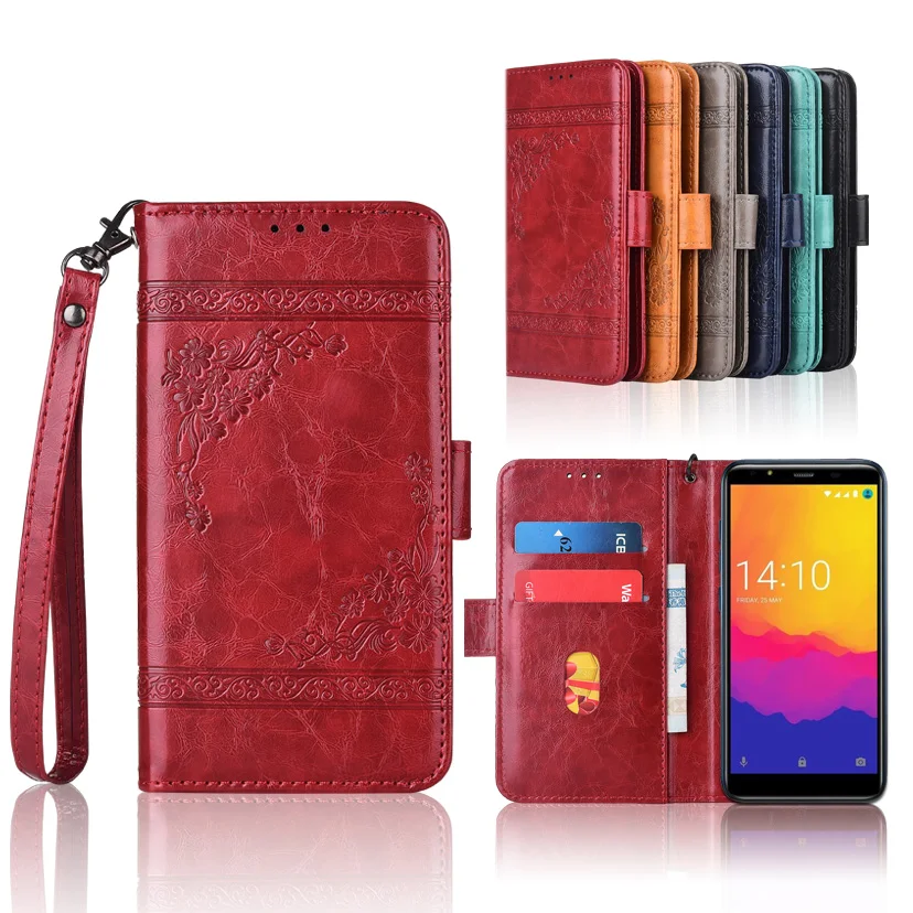 

Newest Wallet case for Prestigio Muze F5 LTE Flip case with Strap,100% special PU leather embossing flower case