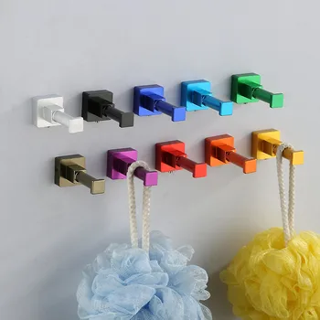 

Home Decorative Door Wall colorful Hooks racks Clothes Hanger Metal Towel Hat umbrella Robe Hook Bathroom Accessories