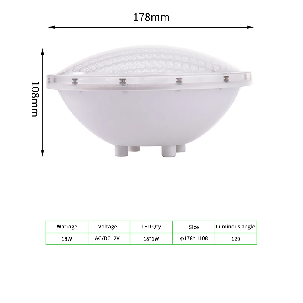 Conduziu a Luz Conduziu a Luz da Piscina ao ar Luzes da Lagoa ce da Piscina Rgb Ip68 18led da Piscina ao ar Livre Iluminação Subaquática Led Rohs Par56 54 w 12 v 11 v rgb ip68 18led conduziu a luz