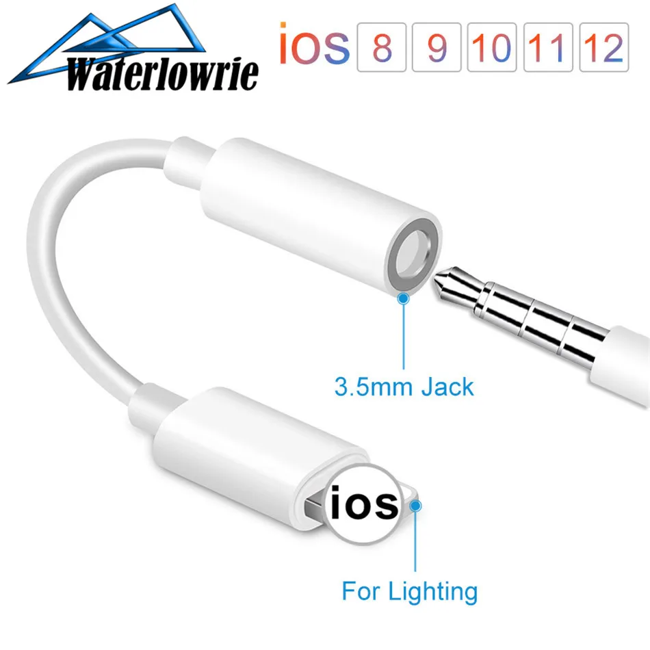 IOS 11 12 Headphone Adapter For iPhone 7 8 X AUX Adapter For Lightning Female To 3.5mm Male Adapters Headphone Jack Cable IOS 11 12 Headphone Adapter For iPhone 7 8 X AUX Adapter For Lightning Female To 3.5mm Male Adapters Headphone Jack Cable