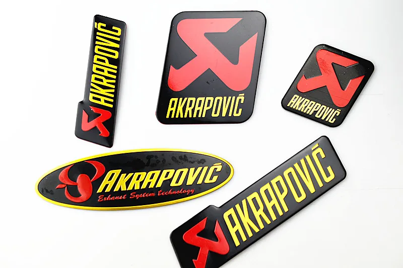 

3D Aluminum Heat-resistant Aluminium Motorcycle Exhaust Pipes Decal Sticker For Scorpio Yoshimura Akrapovic Sticker