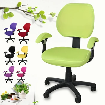 

Spandex Computer Chair Cover Fit For Office Chair With Armrest Stretch Cover Chair Dining Cover For Chair Decoration