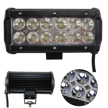 

2 pcs Flood beam 36W 7 inch car 3400lms waterproof led offroad light bar 12v DC 6000K work light