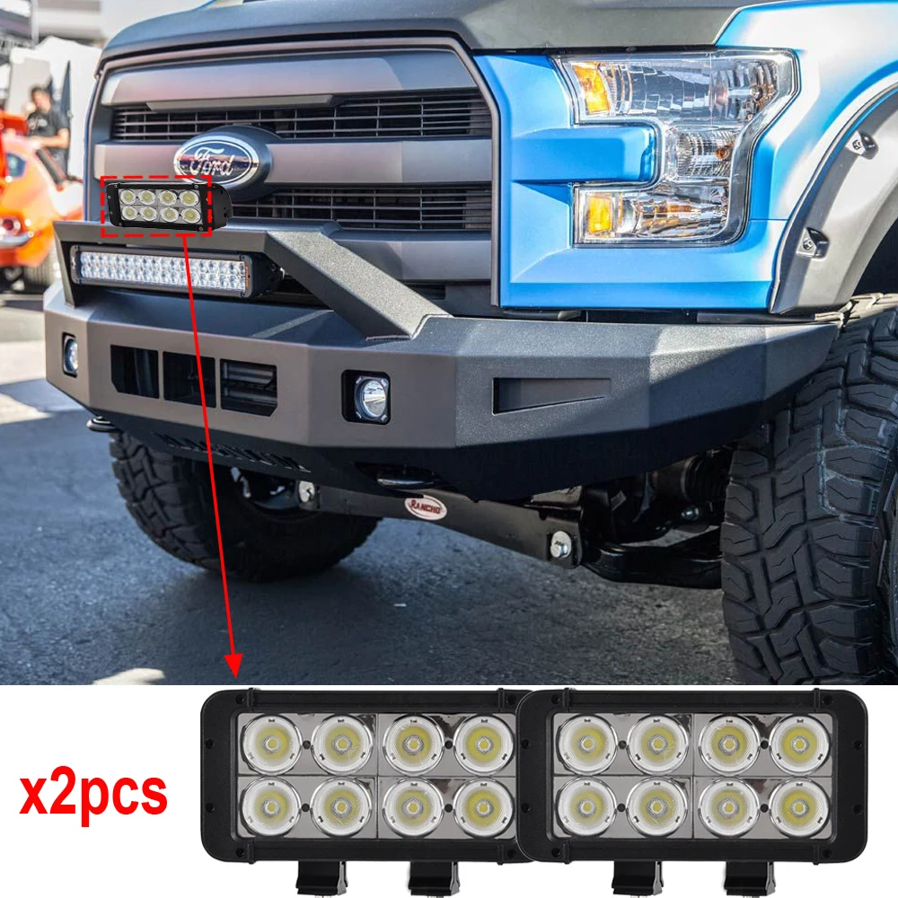 

2Rows Off Road Led Light Bar 80W 8inch Spot beam Flood Beam 8PCS x 10W leds 12V Bar Light for SUV 4WD ATV x2PCS free Shipping