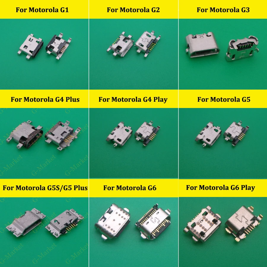 100PCS Micro USB Connector Socket Charging Port For Motorola Moto G1