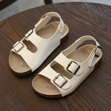 2019 New Children Sandals Gloss Cork Comfortable Antiskid Summer Sandals For Girls Boys Barefoot Shoes 2019 New Children Sandals Gloss Cork Comfortable Antiskid Summer Sandals For Girls Boys Barefoot Shoes