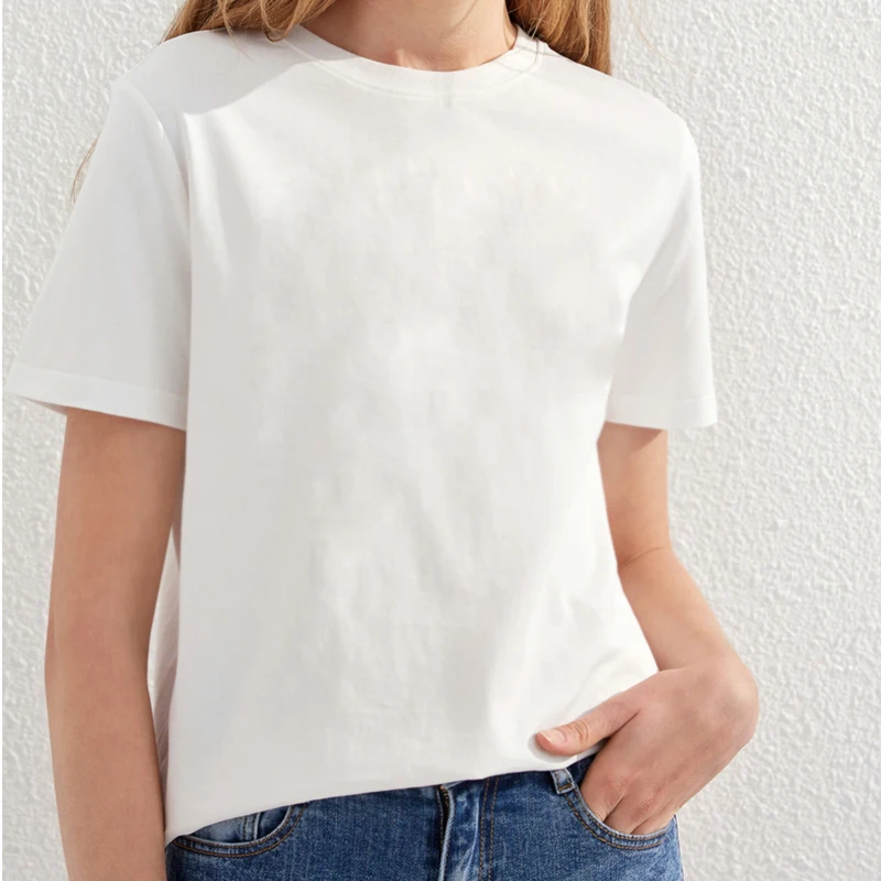 NEW Fashion Summer white t shirt women short sleeve large conch printed Tops Tees Female Ladies T-Shirt