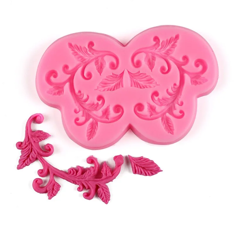 Creative 3D Silicone Mold European Lace Embossed Leaf DIY Cake Chocolate Fondant Manual Molds Decorating Party Baking Tools | Дом и сад