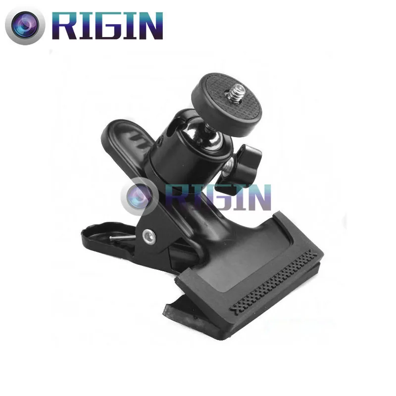 

Spherical Tripod head strong clip strong clamp with tripod head for Flash Digital camera LED light etc