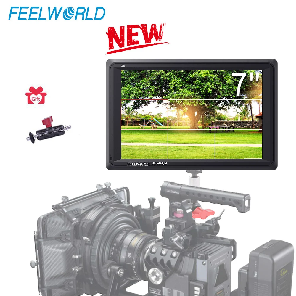 FEELWORLD FW279 7 дюймов ультра яркий 2200nit на поле камеры DSLR монитор Full HD 1920x1200 4K HDMI вход выход высокой яркости