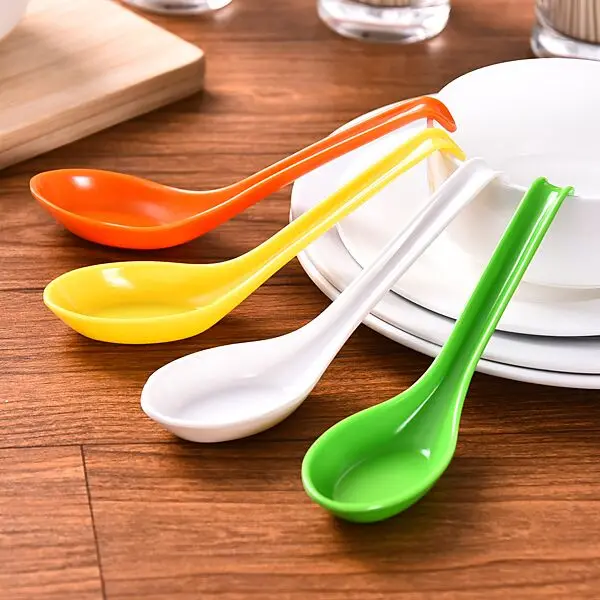 

HBW Melamine Tablespoons Soup Spoon Long Korean Spoons