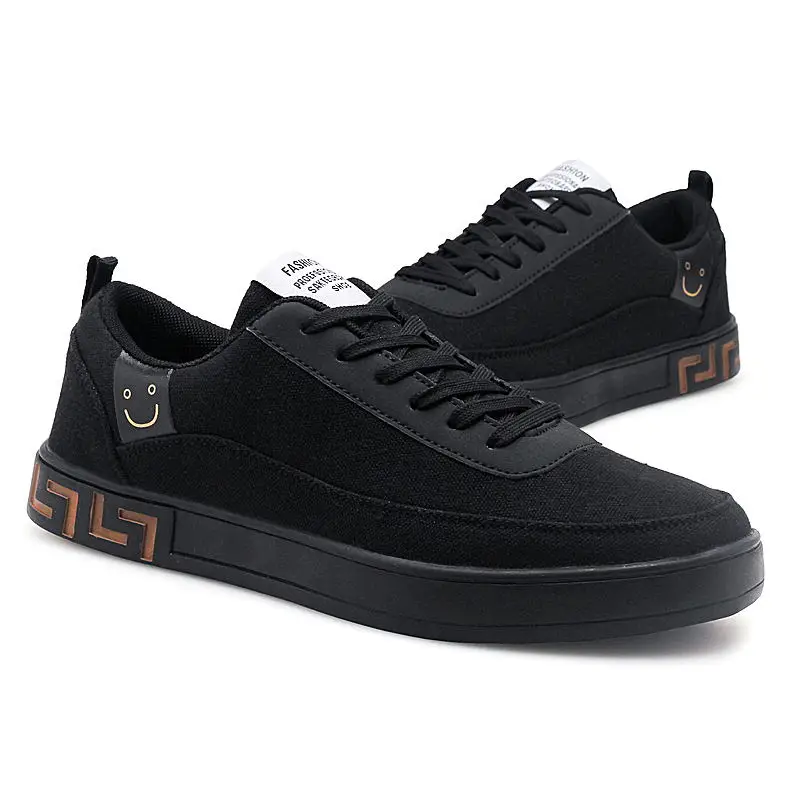 New 2019 LAISUMK Spring Summer Canvas Shoes Men Sneakers Low top Black Shoes Men's Casual Shoes Male Brand Fashion Sneakers