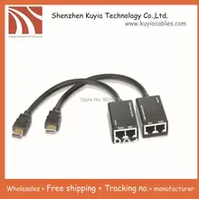 5pcs/lot!!!Free shipping+HDMI Extender Extension 30M 100ft 1080P HDMI to RJ45 / Cat5e Cat6 Cable Network HDTV Adapter