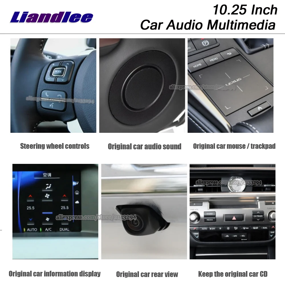 Flash Deal Liandlee 10.25" Android For Lexus RX 270 RX 350 AL10 2008~2015 Stereo Screen Mouse BT Carplay Map GPS Navi Navigation Multimedia 3