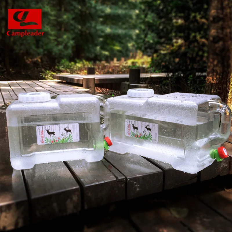 Campleader 12L Camping Bucket Quartet PVC Car Bucket with Faucet Driving Car Thickening White Transparent Bucket CL002 Campleader 12L Camping Bucket Quartet PVC Car Bucket with Faucet Driving Car Thickening White Transparent Bucket CL002