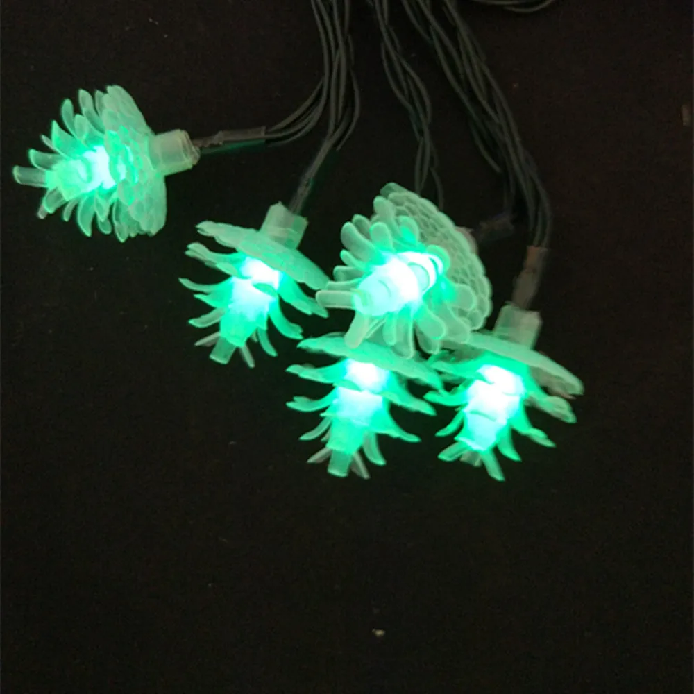 green solar pine corn lights