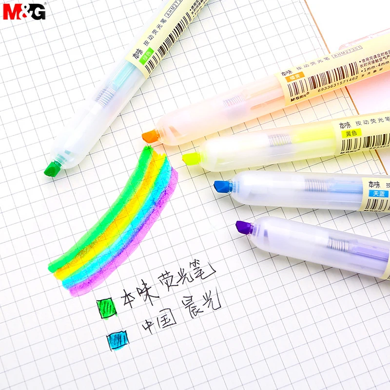 Яркие флуоресцирующие ручка 6 цветов текстовый Маркер рисунок маркер для рисования ручка студент чернильное перо Офис Школьные принадлежности AHM27301