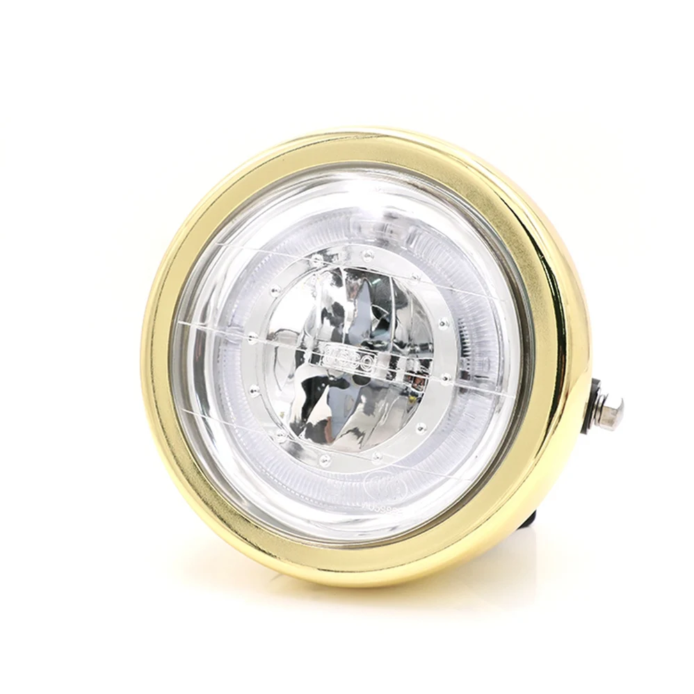 

Retro 6.5" Motorcycle Headlight Head Lamp Amber Halogen Front Light For Harley Suzuki Yamaha Honda Cafe Racer
