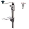 Commercial Grade Manual Can Opener with Angled Bar (Stainless Steel) Medium Duty Table Mount with 18.11
