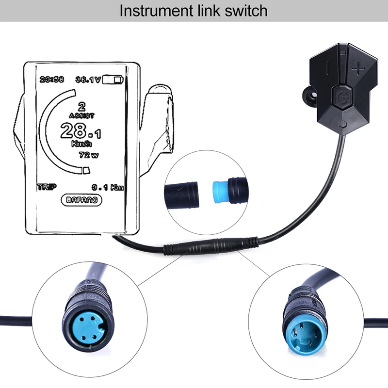 4PIN Удлинительный кабель 4-контактный переключатель для Дисплей 850C P850C 850CNEW Bafang Mid мотор для центрального движения Наборы BBS01B BBS02B BBSHD аксессуары для электровелосипедов