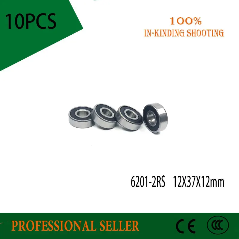 6201RS Bearing ABEC 3 (8 PCS) 12x32x10 mm Deep Groove 6201 2RS Ball ...