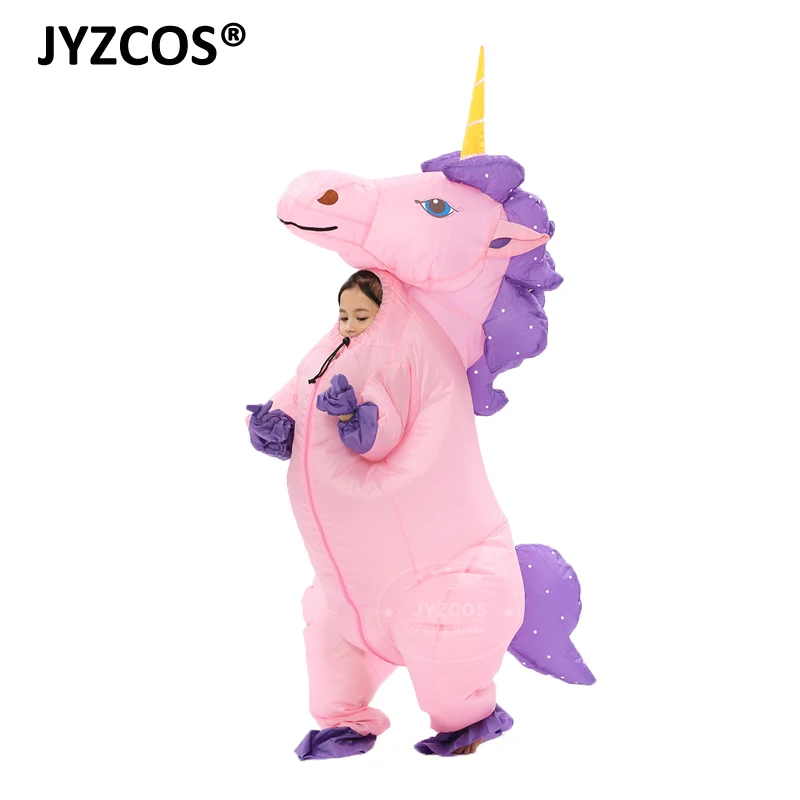 Kids Boy Girl Inflatable Unicorn Costume (4)