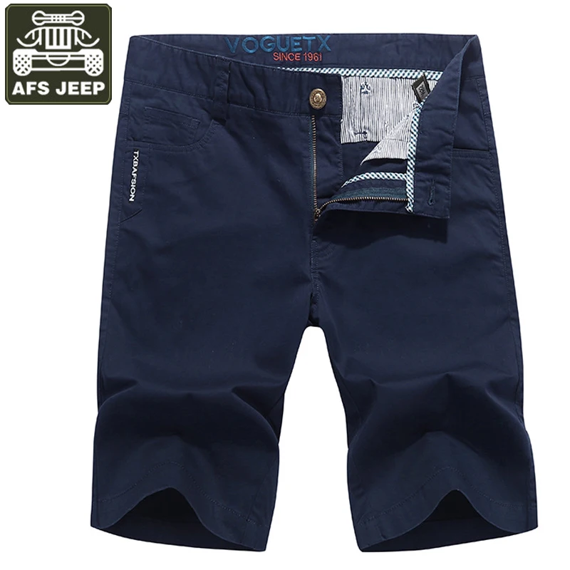 AFS JEEP летние мужские s шорты военные повседневные одноцветные шорты мужские средняя талия плюс размер 44 хлопок Pantalon Corto Hombre