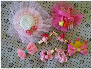 

10PCS/LOT Wholesale Pet hair clips Lovely Puppy Dogs Cats Grooming Accessories Hairpins Brand New DIY Dog Hair Bows for Teddy