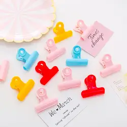 2 шт./лот милый розовый Красный Синий Желтый сплошной цвет plastice memo скрепки зажимы для школы офисные канцтовары оптом