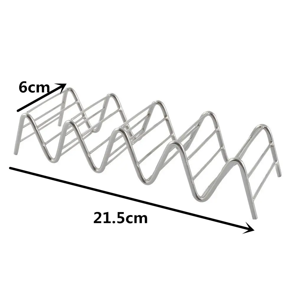 2 шт. Нержавеющая сталь Taco стенд волнистые мексиканской Taco держатель Тортилла Стойки