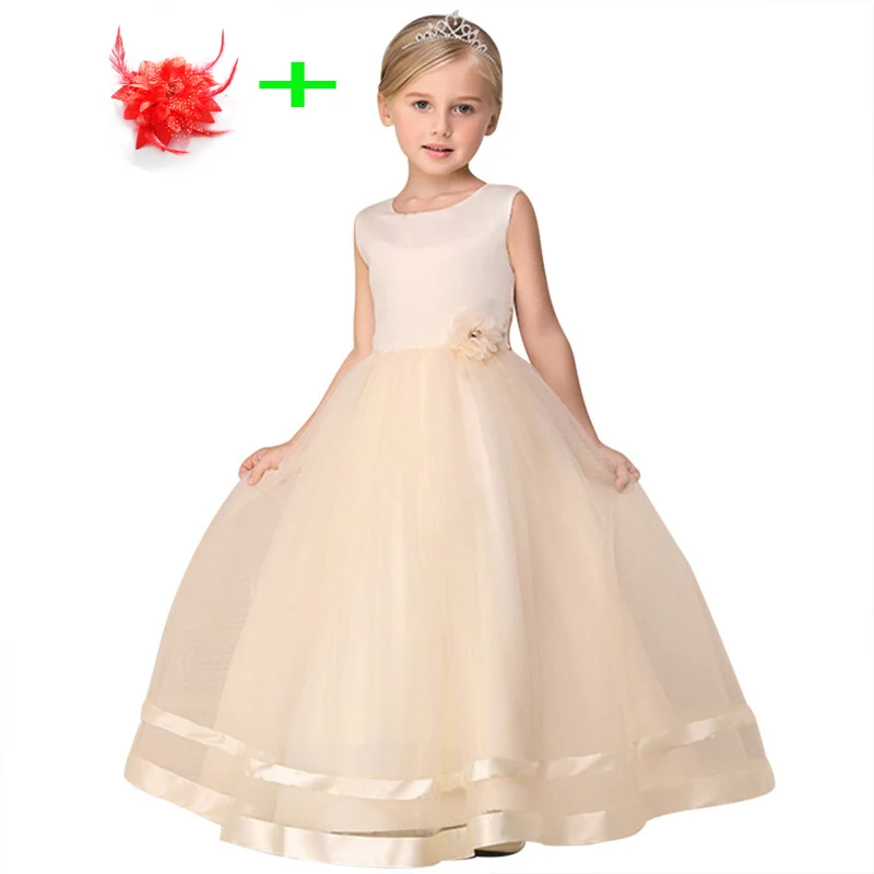 beige flower girl dresses