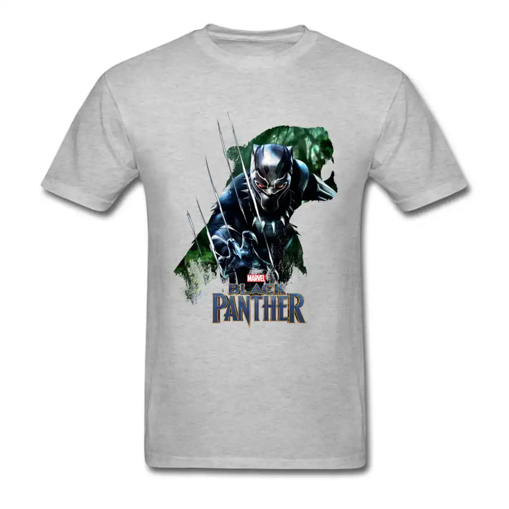 Divertidas Game Silueta Cool Para Marvel 2018 Blanco Vengadores Pantera Película Los Hombres Camisetas Camiseta Nueva De Negra cqjS3A45LR