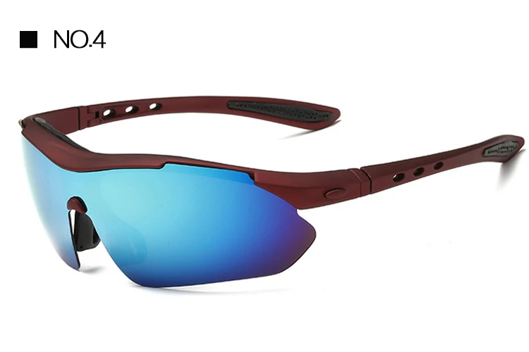 Kdeam модные спортивные солнцезащитные очки поляризованные Для мужчин очки Поляризованные солнечные очки с отражающим покрытием HD объектив солнцезащитные очки солнечные очки с полуободковой UV400 6 цветов KD8501 - Цвет линз: C4
