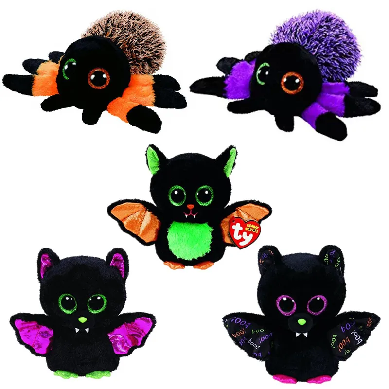 

Ty Beanie Boos Hairy the Spider Bat Plush Stuffed Animal Collectible Soft Big Eyes Doll toys for children juguetes brinquedos HY