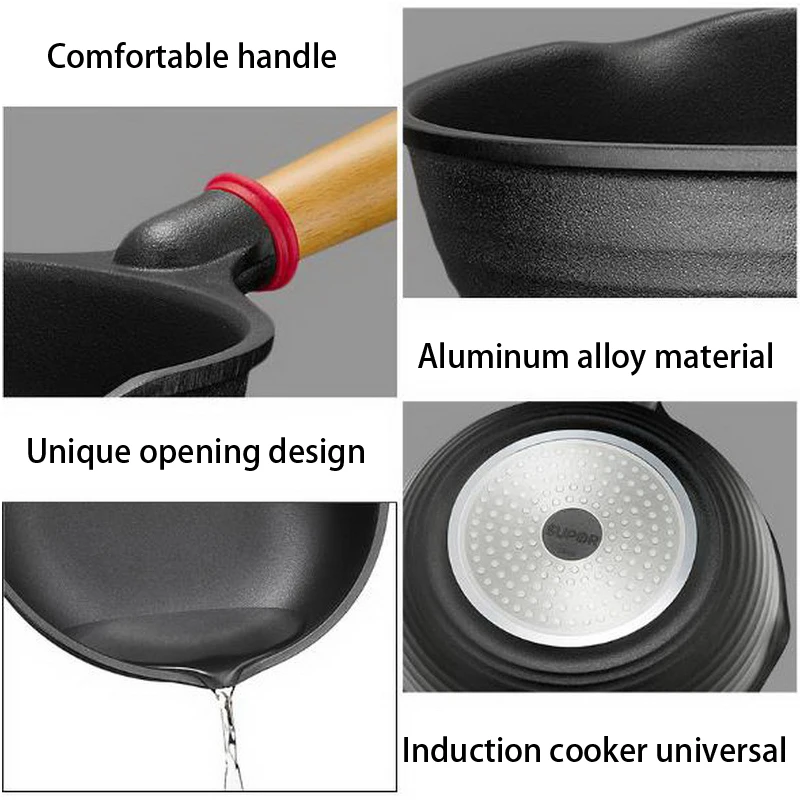 230622/Cast iron with frying pan / 28cm non-stick no fume Induction Cooker / universal wok/Fine workmanship