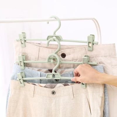 

5pcs/lot 34cm plastic multi-functional clothes rack pants with anti-skid pants