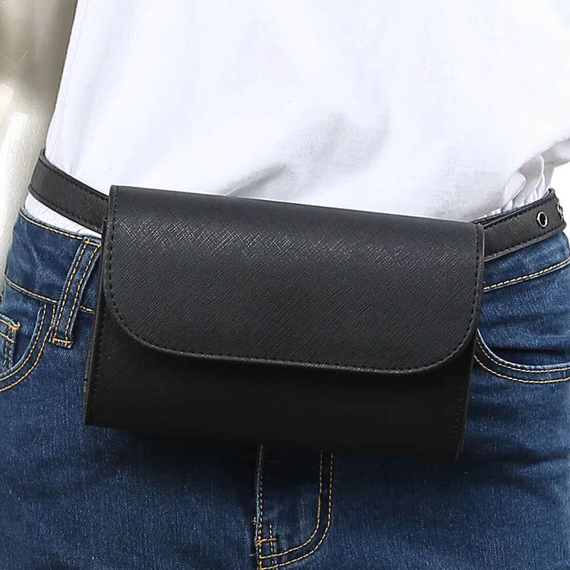 fanny pacote feminino preto cinto saco ajustável