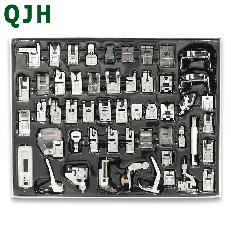 

52pcs Fabric stitching foot Sewing Machine Braiding Blind Stitch Darning Presser Foot Feet Kit Set For Brother Singer Janome