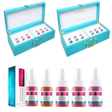 Famisoo 6 шт Татуировка для губ и бровей машины ручка Перманентный пигментные чернила эмульсии 3D Microblading макияж Pigmento принадлежности