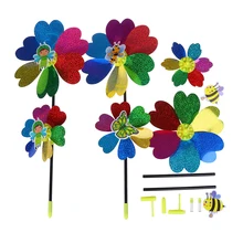 Красочные Блестки ветряная мельница ветряная вертушка домашнее украшение сада, двора детские игрушки