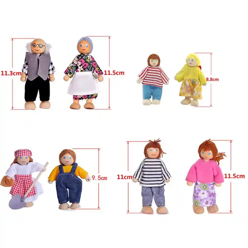 wooden doll house people