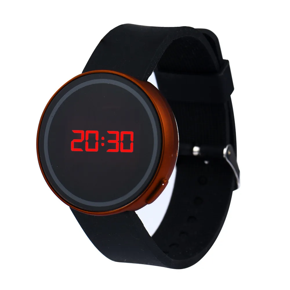 Zerotime#501 новые спортивные наручные часы для мужчин и женщин светодиодный сенсорный экран дата Силиконовые наручные черные часы простые прочные