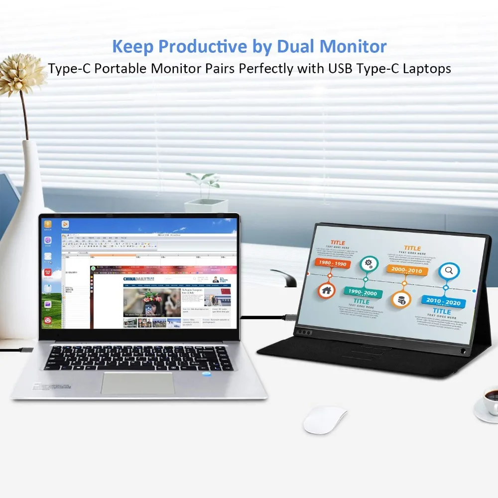 Portable Monitor 15.6 USB Type-C Full HD 1080 IPS USB C Portable Monitor Built-in Dual Speakers Compatible with Computer Laptop Portable Monitor 15.6 USB Type-C Full HD 1080 IPS USB C Portable Monitor Built-in Dual Speakers Compatible with Computer Laptop