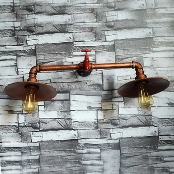 

2019 new Retro Iron Industrial Water Pipe Vintage Loft Wall Lamp Sconce Creative Beside Lamps E27 Edison Home Light Fixture