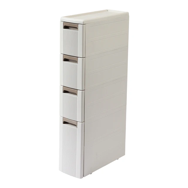 Special Offers 18cm wide slit storage cabinet drawer bathroom plastic storage cabinet kitchen gap narrow refrigerator Storage rack