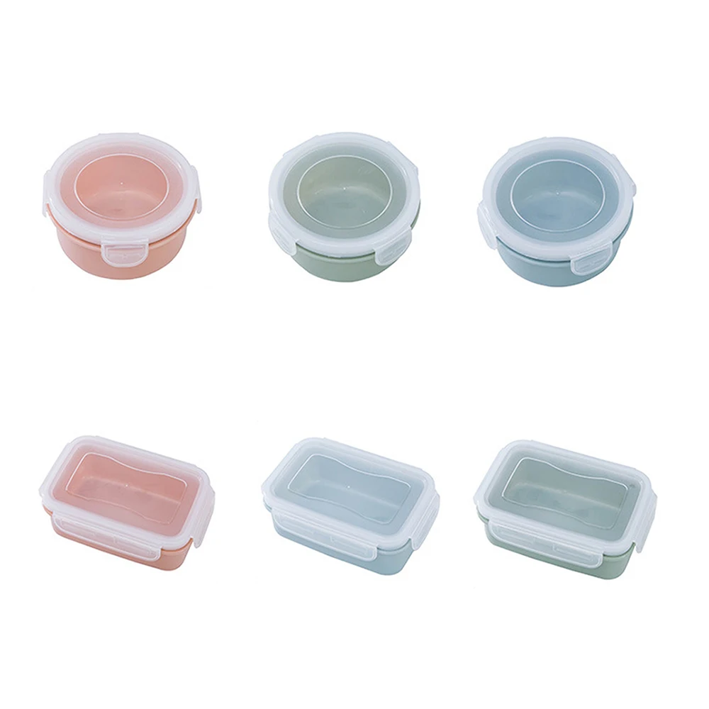 

Useful New Mini Lunch Box Refrigerator Sealed Crisper Box Round Square Plastic Grains Sorting Container Airtight Seal Lunchbox