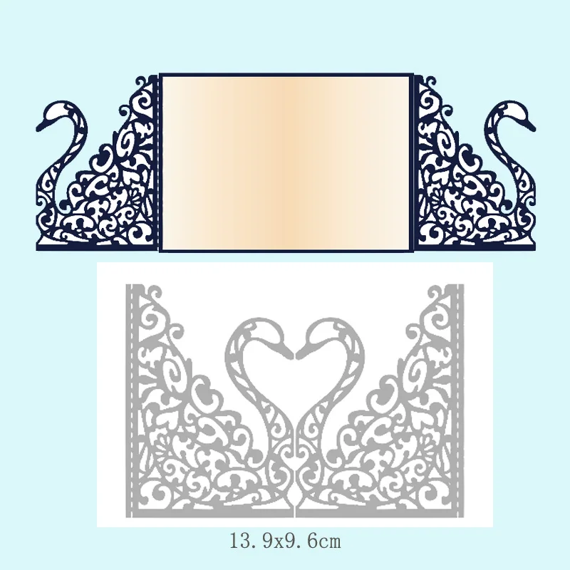  Lace Swan Invitation Card Metal Cutting Dies Scrapbooking New Design 2019 DIY Scrapbooking Photo Al - 33023009423