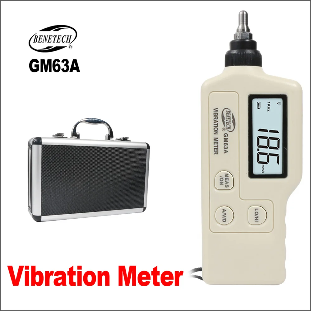 Analyseur de vibromètres portatif portable de mètre de vibration de BENETECH D u 