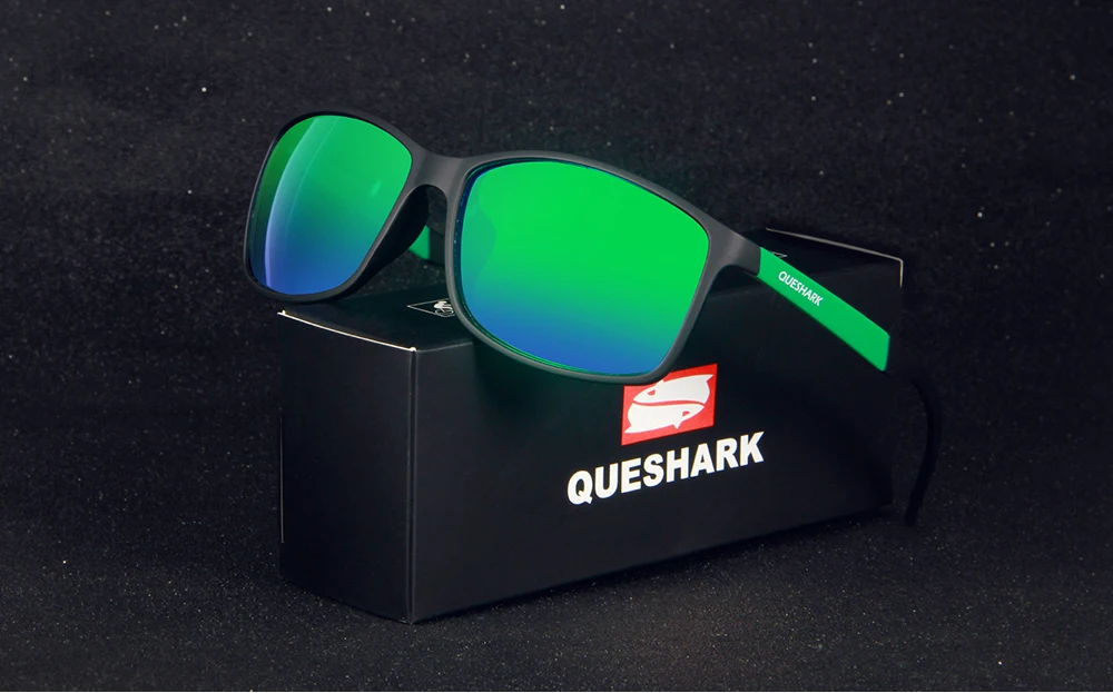 QUESHARK TR90, гибкая оправа, поляризационные очки для рыбалки, Uv400, походные, для кемпинга, катания на лыжах, квадратные очки, спортивные, рыболовные солнцезащитные очки